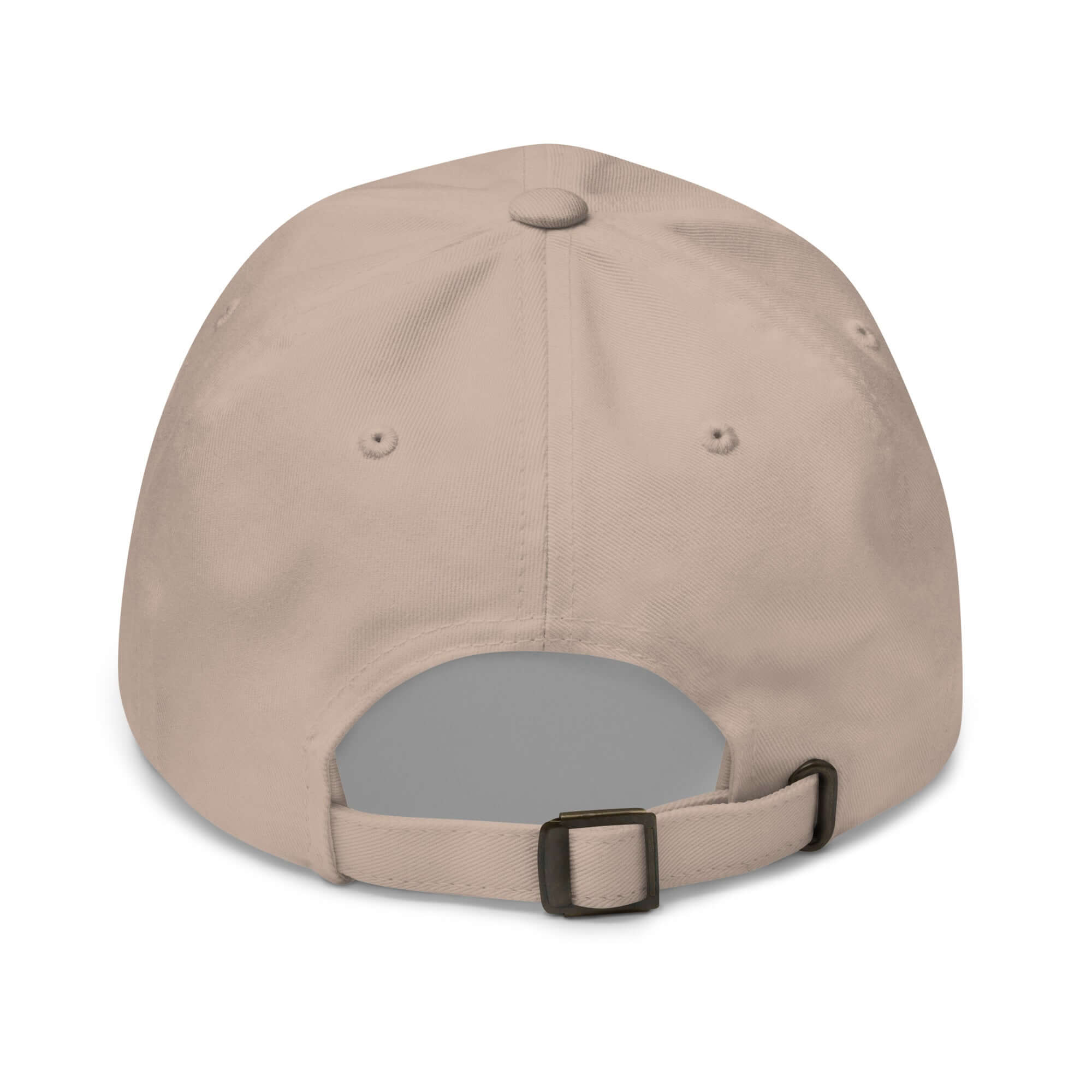 Embroidered hats full view back side facing stone color