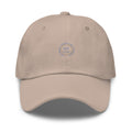 Ccustom print hats from SCD One shown here in stone color with a front view of the hat