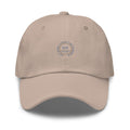 Embroidered hats full view front facing stone color