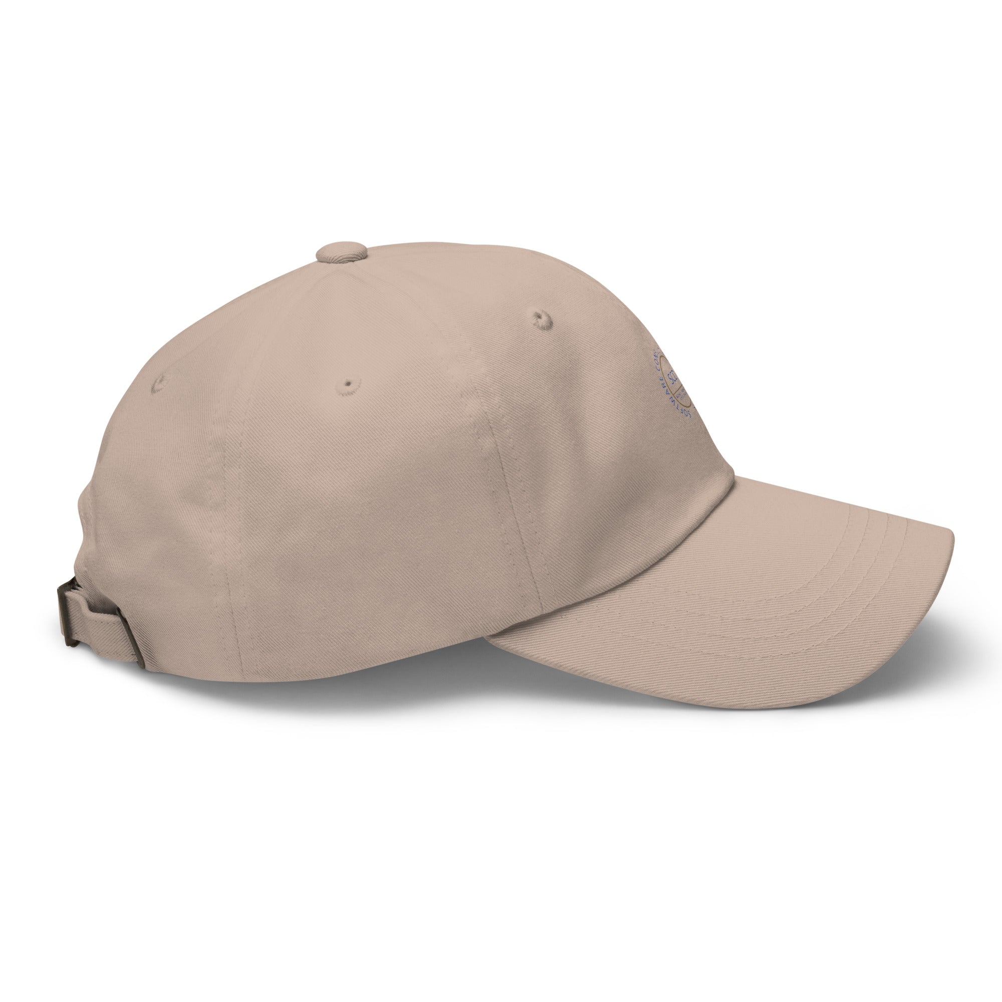 Ccustom print hats from SCD One shown here in stone color with a balanced side view of the hat