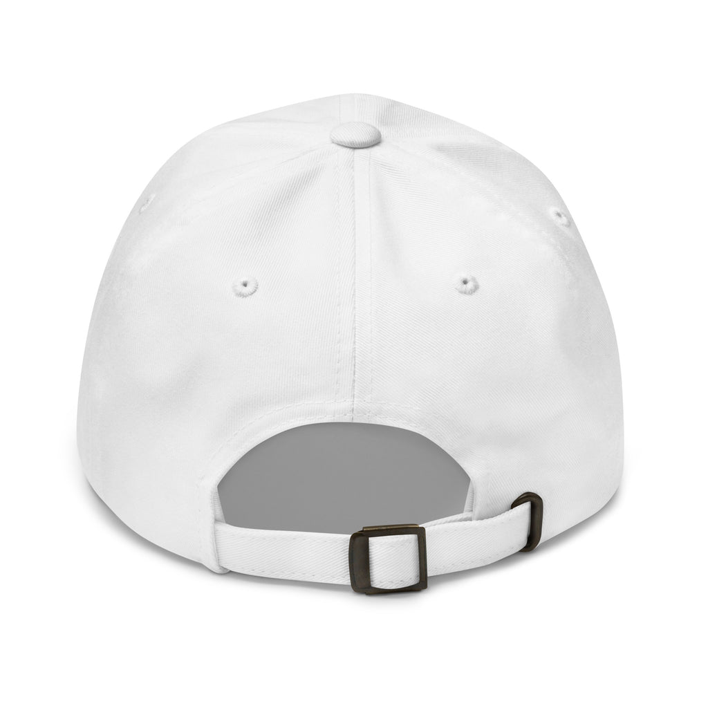 Ccustom print hats from SCD One shown here in white with a rear view of the hat