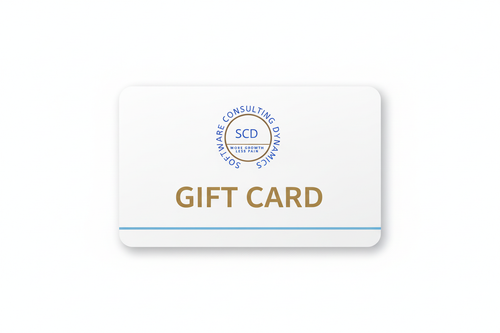 Gift cards instant issue from SCD One custom designed logo