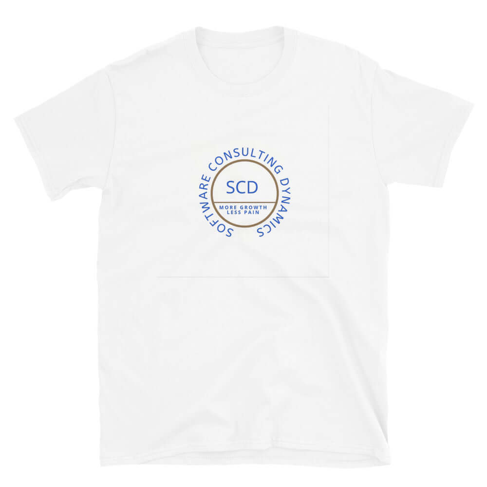SCD One unisex t-shirt local stock in full wide open white background view